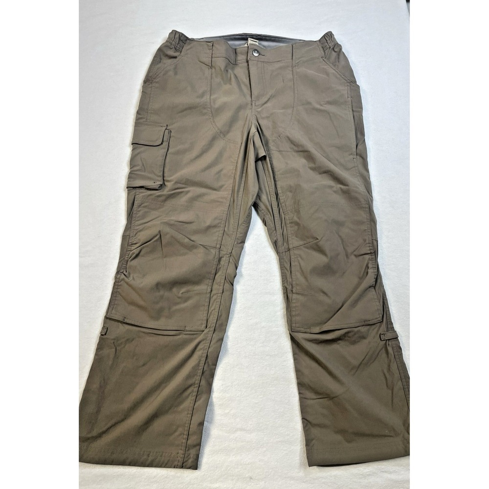 Duluth Trading Carpenter Pants 14x31" Curvesetter Elastic Waistband Cargo‎ Khaki